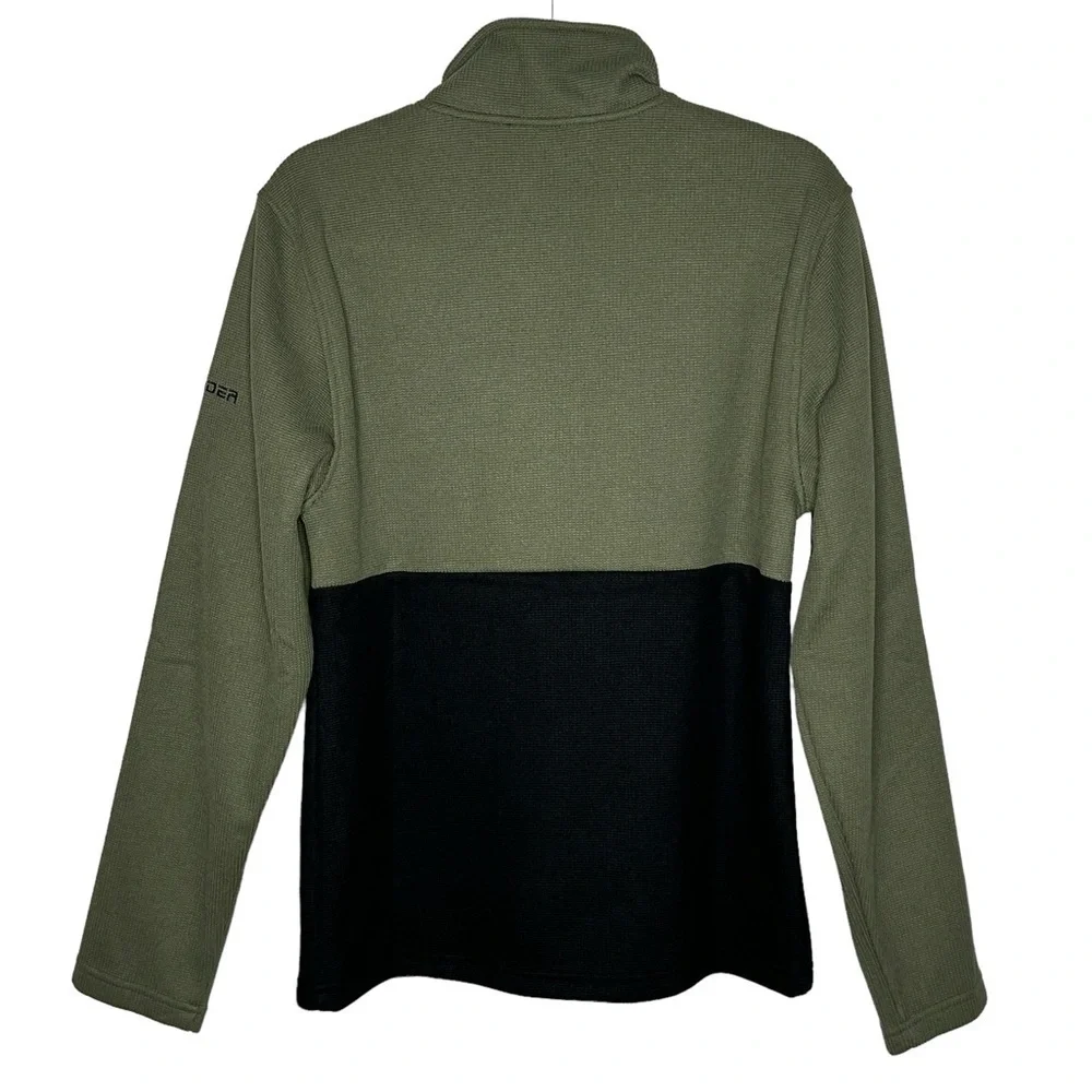 NWT Spyder Tea Leaf Medallion Bonded Fleece Sweater - Zip Neck - Picture 2 of 14